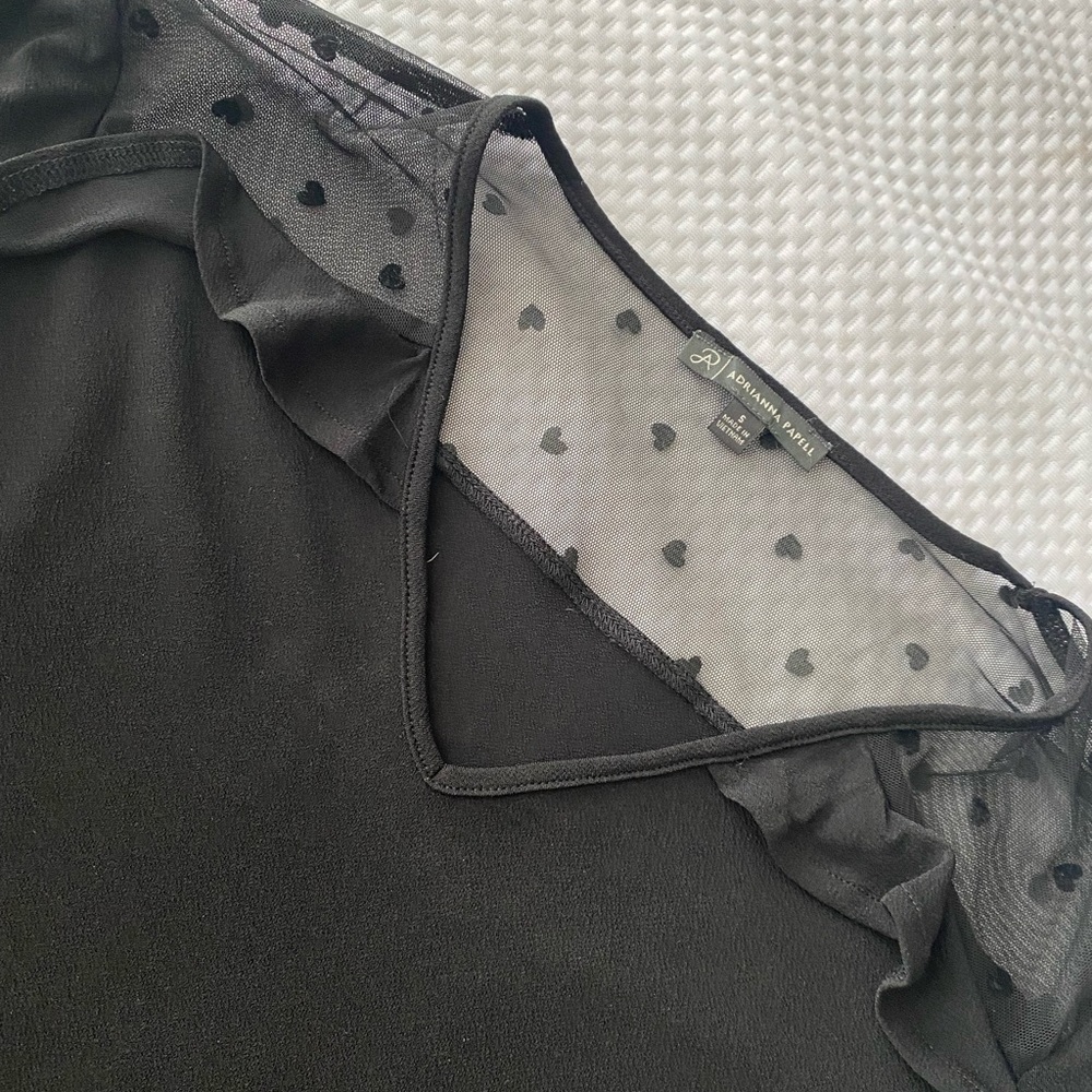 Adriana Papell heart blouse